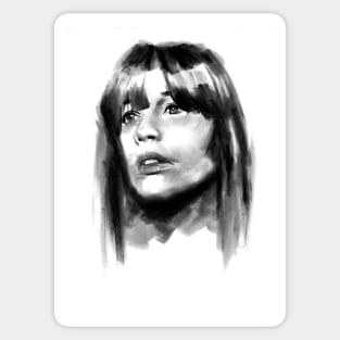 charcoal drawing Sticker